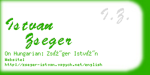 istvan zseger business card